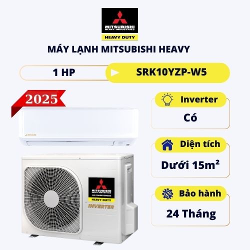Mitsubishi Heavy inverter 1 HP 9.000 BTU SRK10YZP-W5