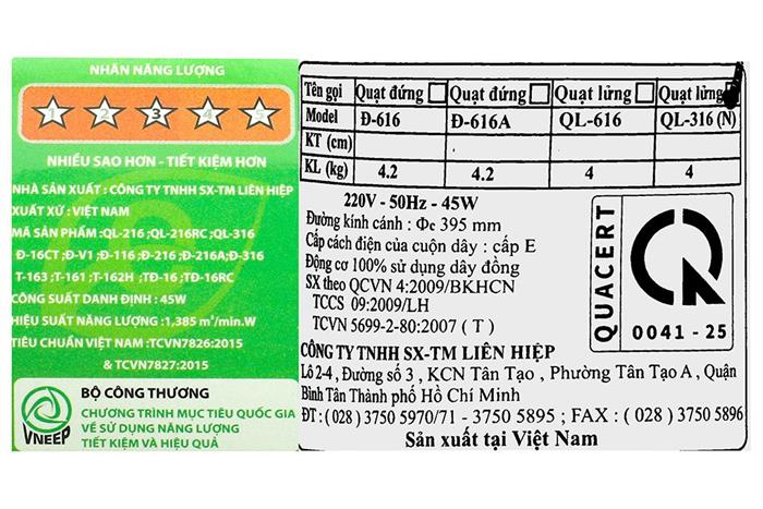 Quạt lửng Lifan 3 cánh QL-316 45W