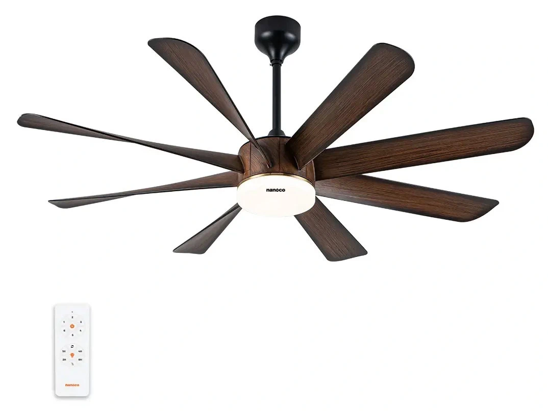 Quạt trần trang trí 8 cánh, đèn LED Nanoco NCFD6089L