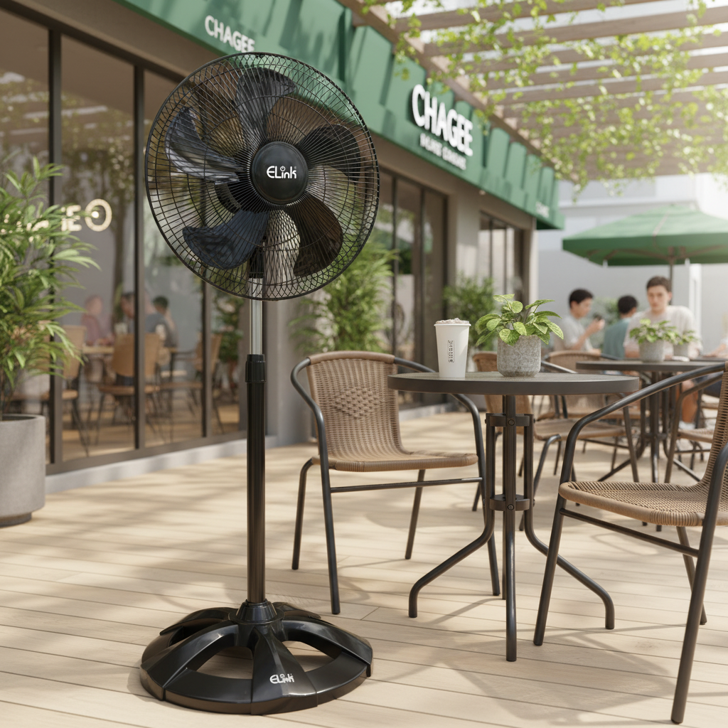 EDC1666 Quạt đứng công nghiệp 68w B4 màu đen Elink