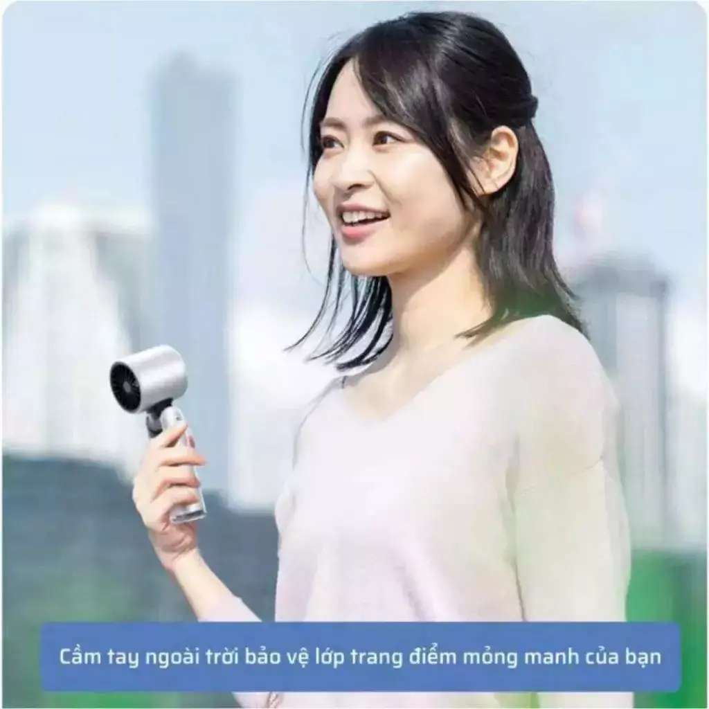 Quạt Mini Cầm Tay Turbo Sò Lạnh K801 | Kèm Cáp Sạc Dây Đeo Cổ