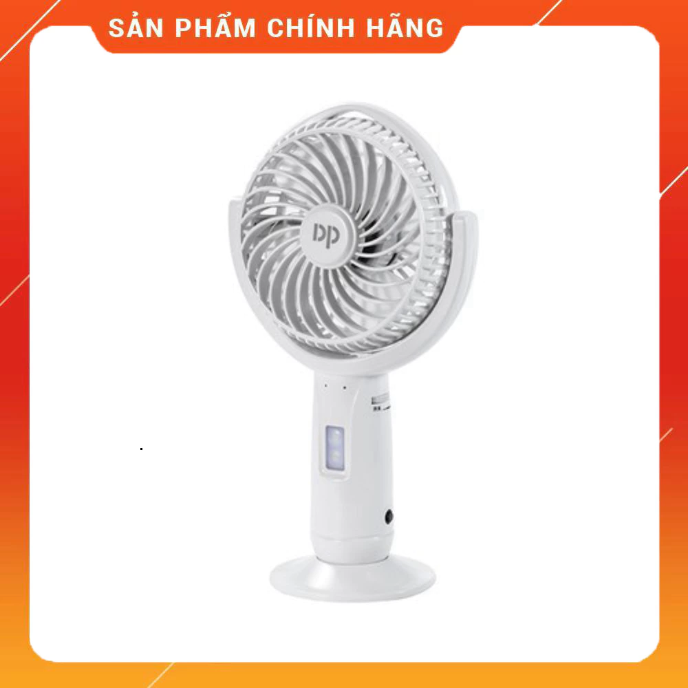 Quạt Sạc Mini DP-7606 Cầm Tay Kèm Đèn Pin Siêu Sáng