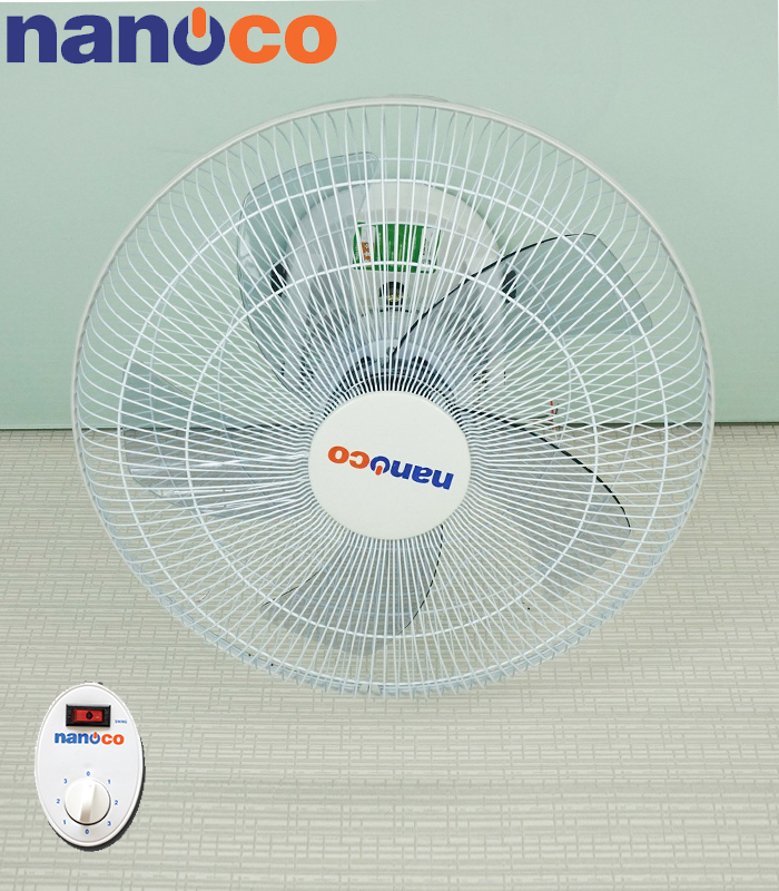 Quạt đảo cơ 5 cánh Nanoco model NOF1609 màu trắng