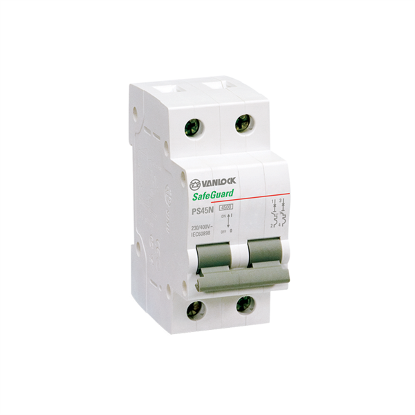 CB tép 2F - 10A 4.5kA VANLOCK PS45N/C2010