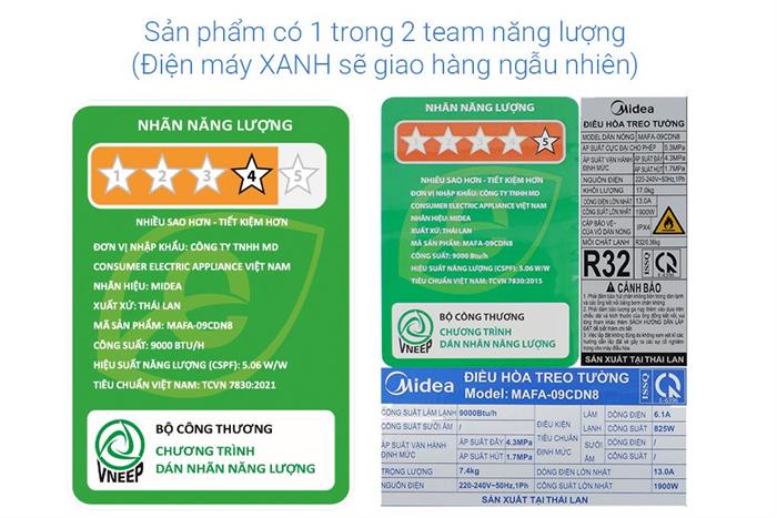 Máy lạnh Midea Inverter 1 HP MAFA-09CDN8