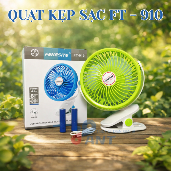 QUẠT KẸP TÍCH ĐIỆN ĐA NĂNG FT-910