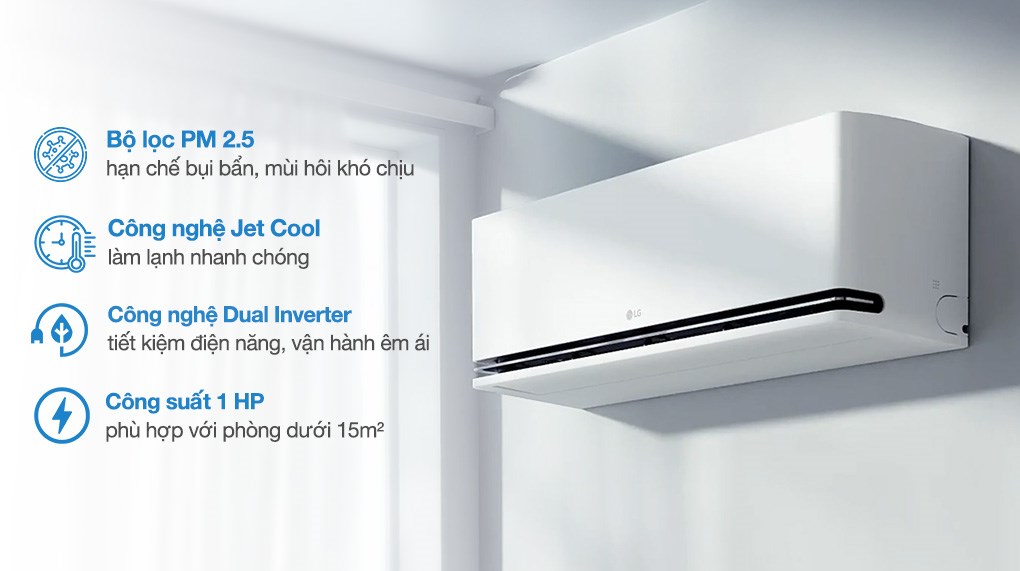 Máy lạnh 2 chiều LG Inverter 1 HP IDH09M1 