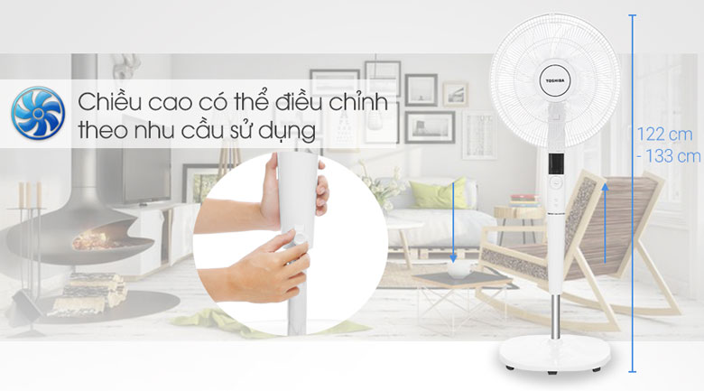 Quạt đứng Toshiba 9 cánh F-LSD30(W)VN 30W