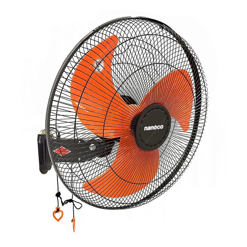 Quạt treo Nanoco model NWF1822 màu đen cam