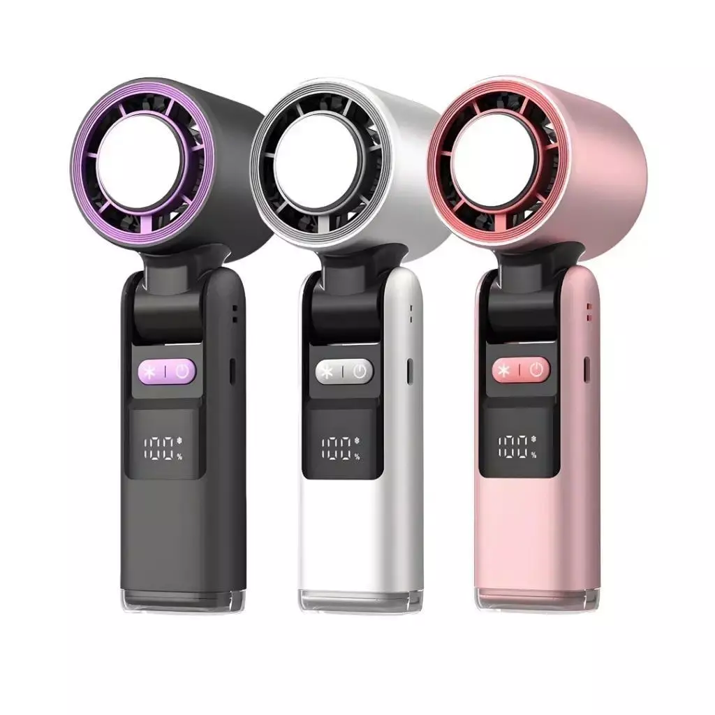 Quạt Mini Cầm Tay Turbo Sò Lạnh K801 | Kèm Cáp Sạc Dây Đeo Cổ