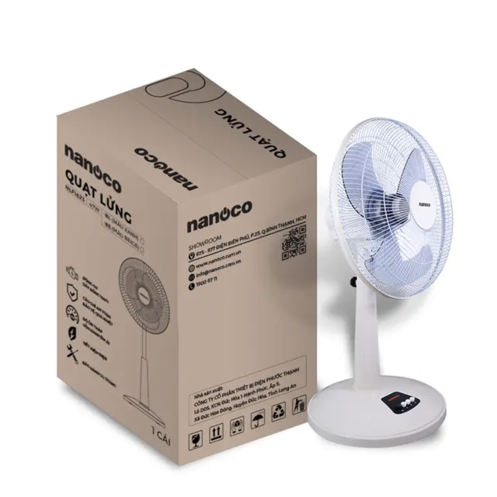 Quạt lửng Nanoco NLF1623BE