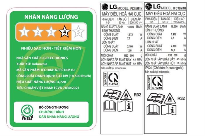 Máy lạnh LG Inverter 2 HP IFC18M1