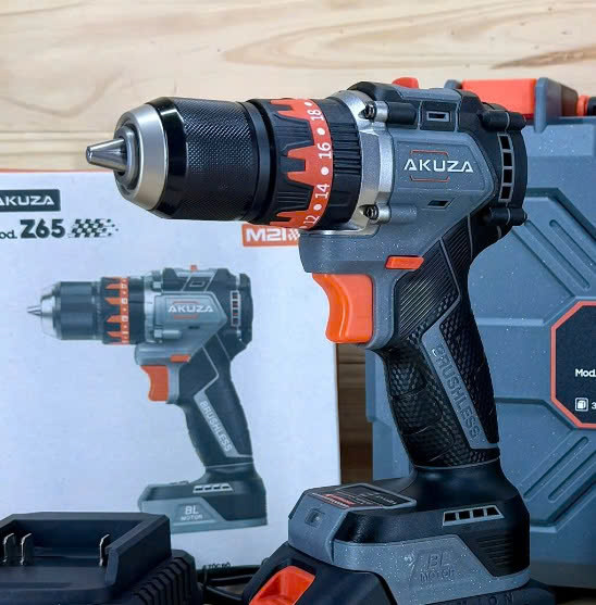 THÂN máy khoan Akuza Z65- không kèm phụ kiện, khoan pin 21V không chối than