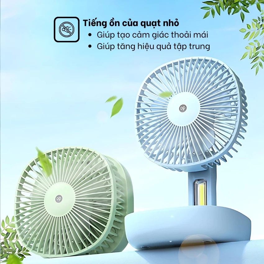 Quạt sạc điện DP-7636 sang trọng