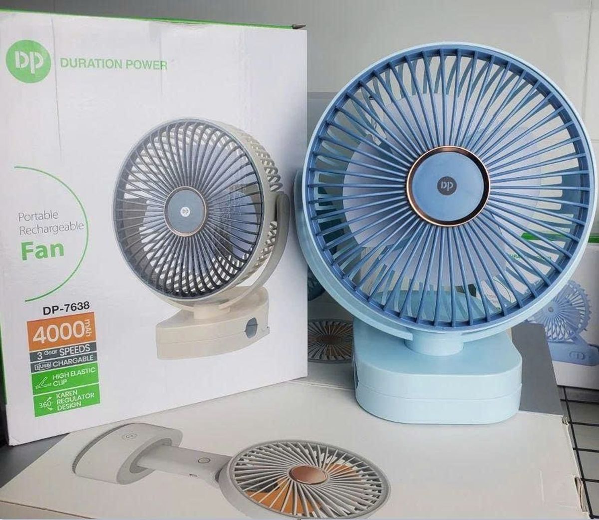 QUẠT SẠC MINI KẸP DP-7638