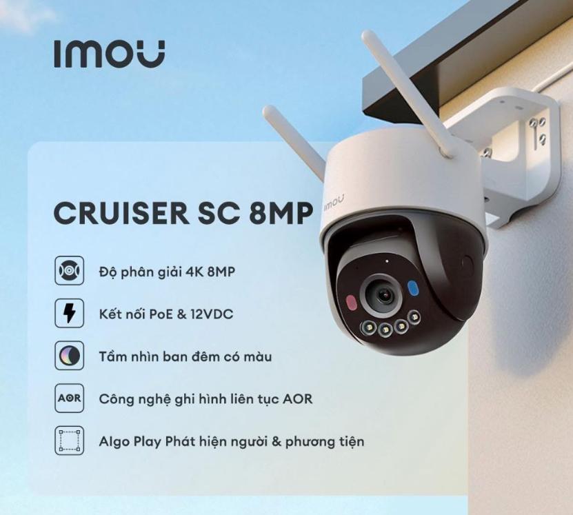 Camera Wifi PT Cruiser SC 8MP IMOU IPC-K7FP-8V0N