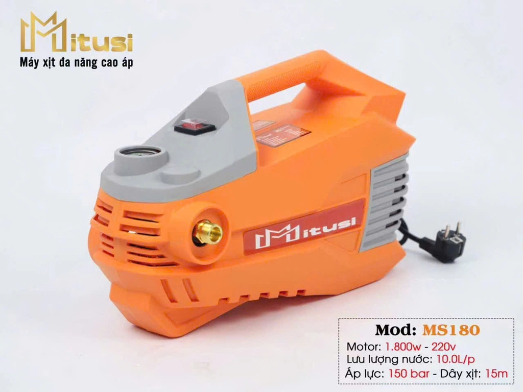 Máy rửa xe gia đình Mitusi MS1800 (1.8KW - 220V)