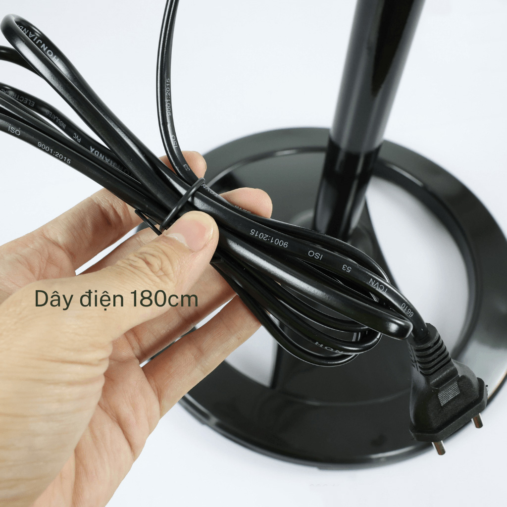 Quạt đứng thân sắt Nanoco NSF1607, 47W, màu đen cam