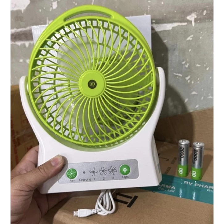QUẠT SẠC SIÊU MÁT DP 7605 - 3 TỐC ĐỘ GIÓ - ĐÈN LED