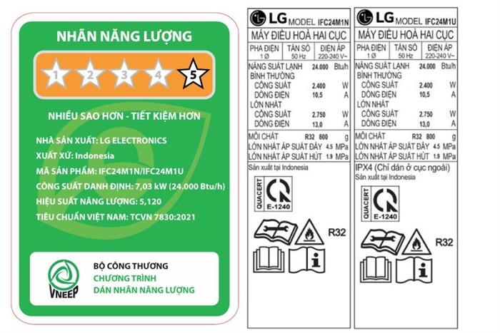 Máy lạnh LG Inverter 2.5 HP IFC24M1
