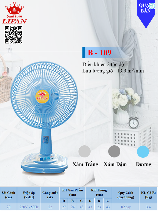 Quạt bàn B-109 Lifan