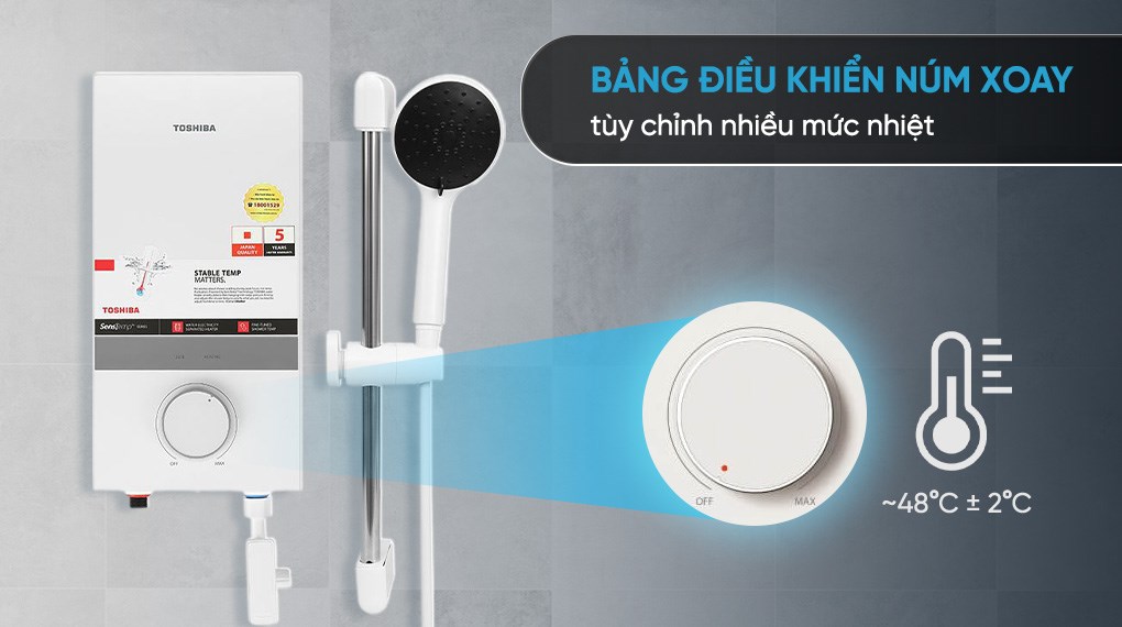 Máy nước nóng trực tiếp không bơm TWH-45MCNVN(S)-WB (xám) Toshiba