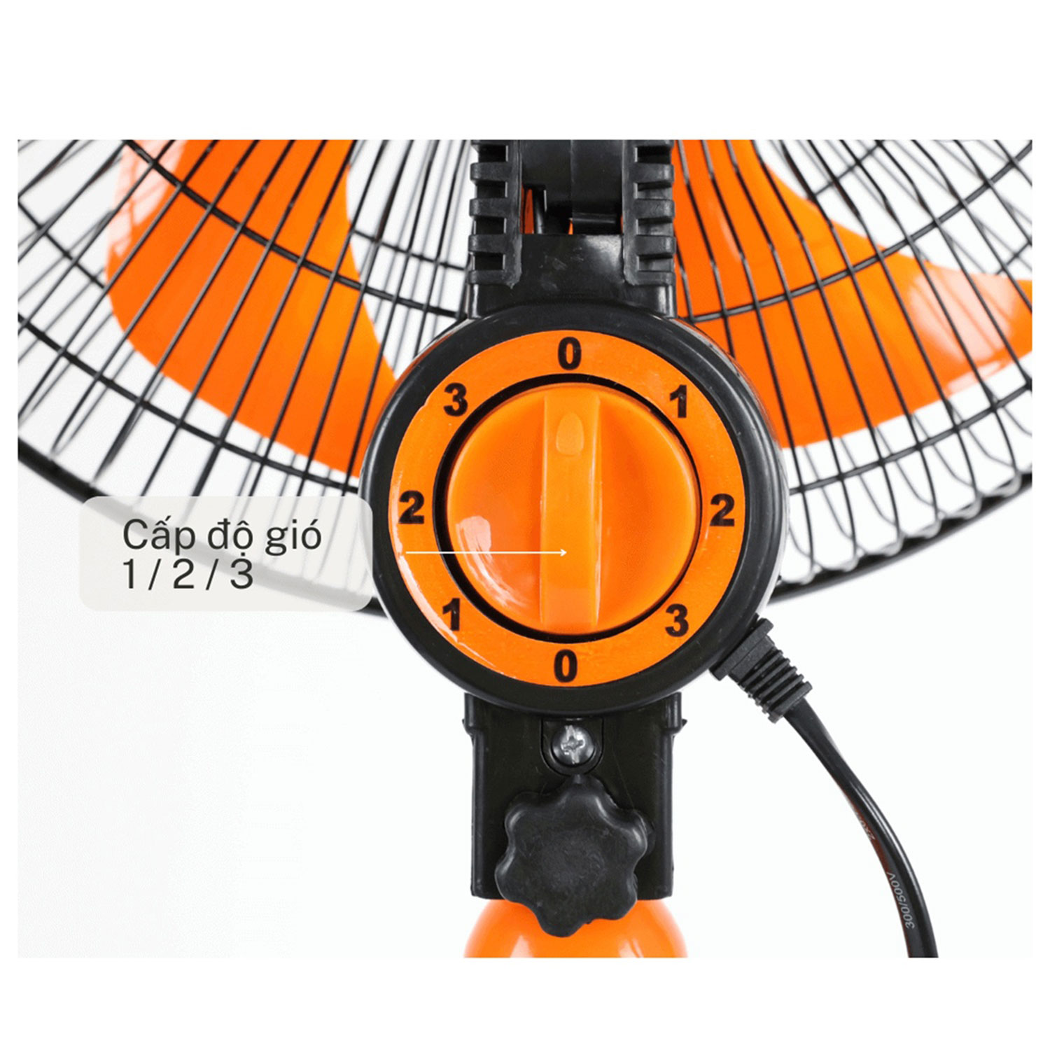 Quạt đứng thân sắt Nanoco NSF1607, 47W, màu đen cam