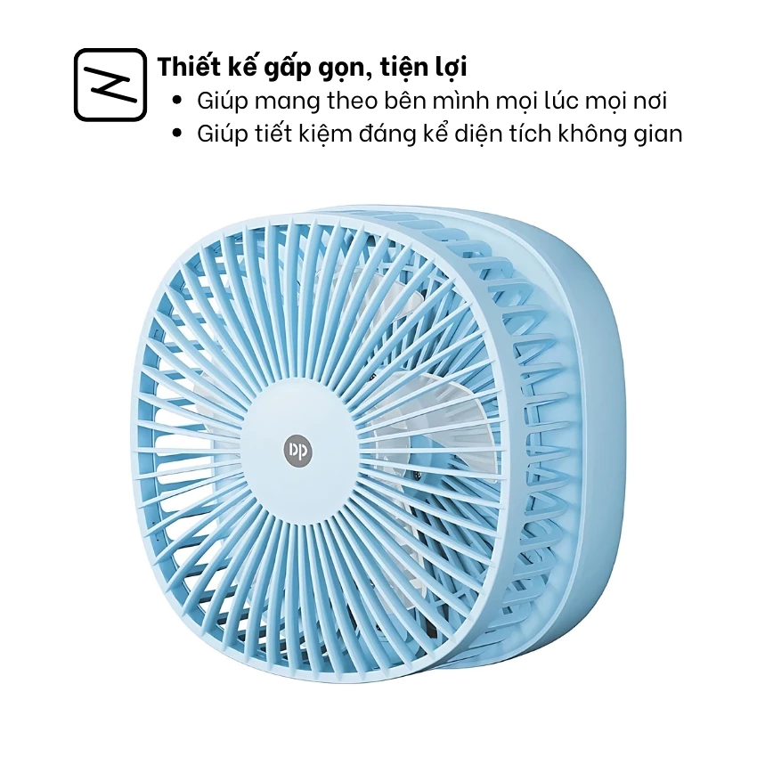 Quạt sạc điện DP-7636 sang trọng