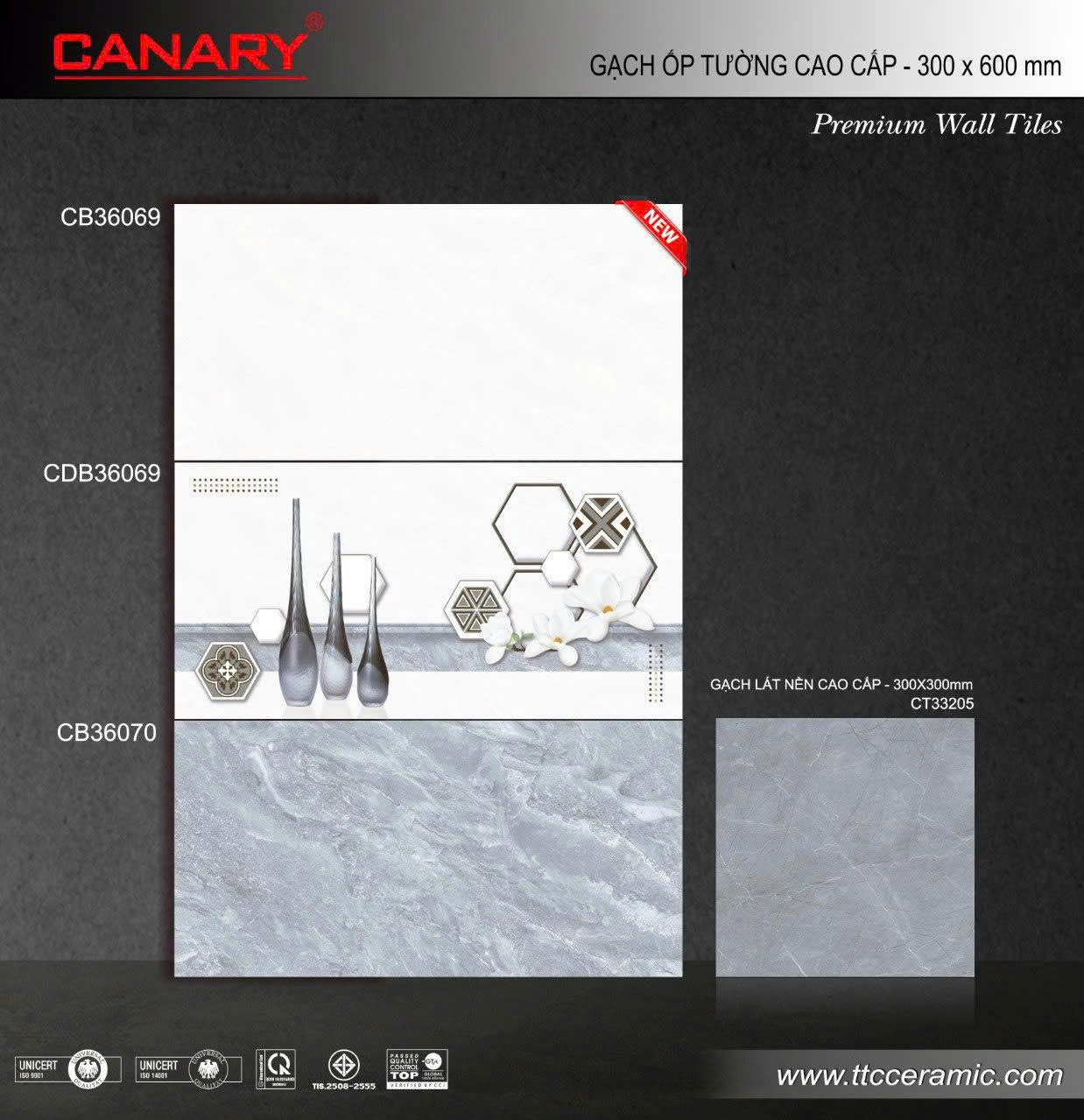 Gạch Ốp 30x60 TTC Canary CB36069