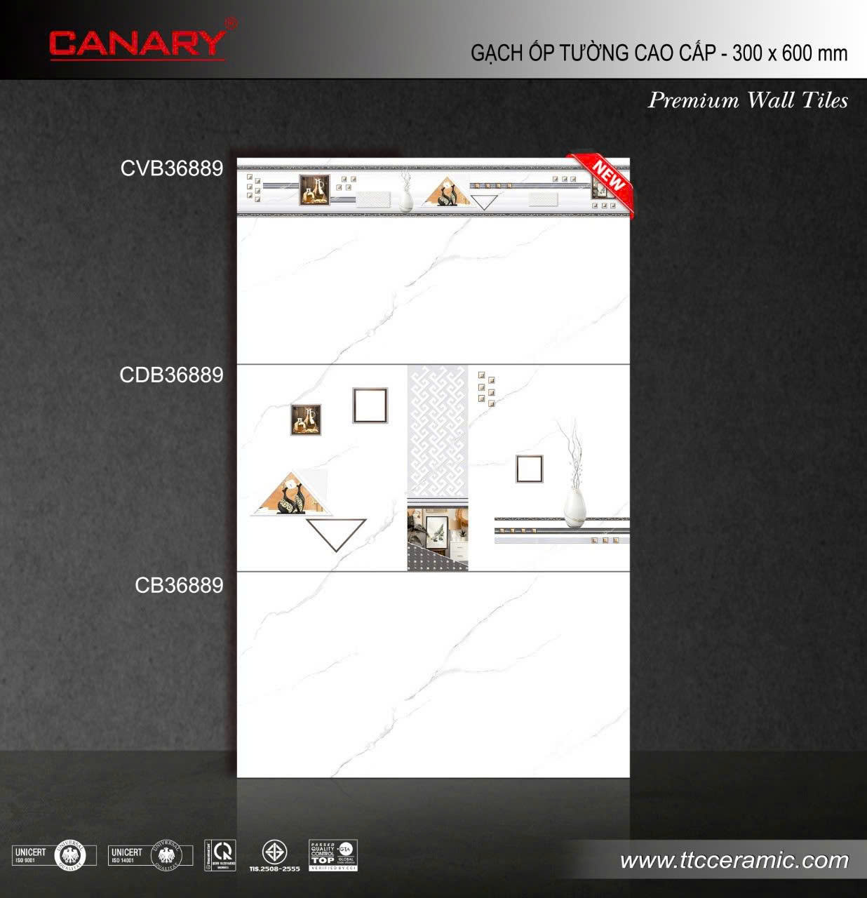 Gạch Ốp 30x60 TTC Canary CB36889