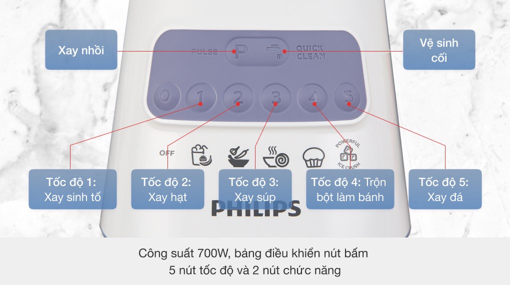 Máy xay sinh tố đa năng Philips HR2221/00