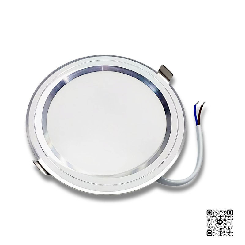 Đèn LED Âm Trần Panasonic Color Rim NNV76150SE1A Viền Bạc 9W | 3 Chế Độ Màu