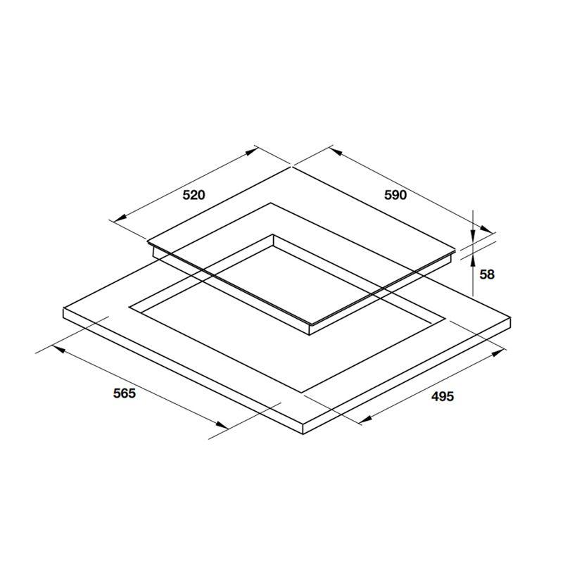 Bếp từ 3 vùng nấu Hafele HC-I603B