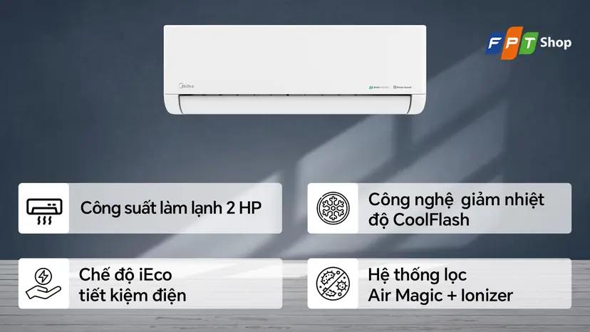 Điều hòa Midea 18000BTU 1 chiều MSCE-19CRFN8