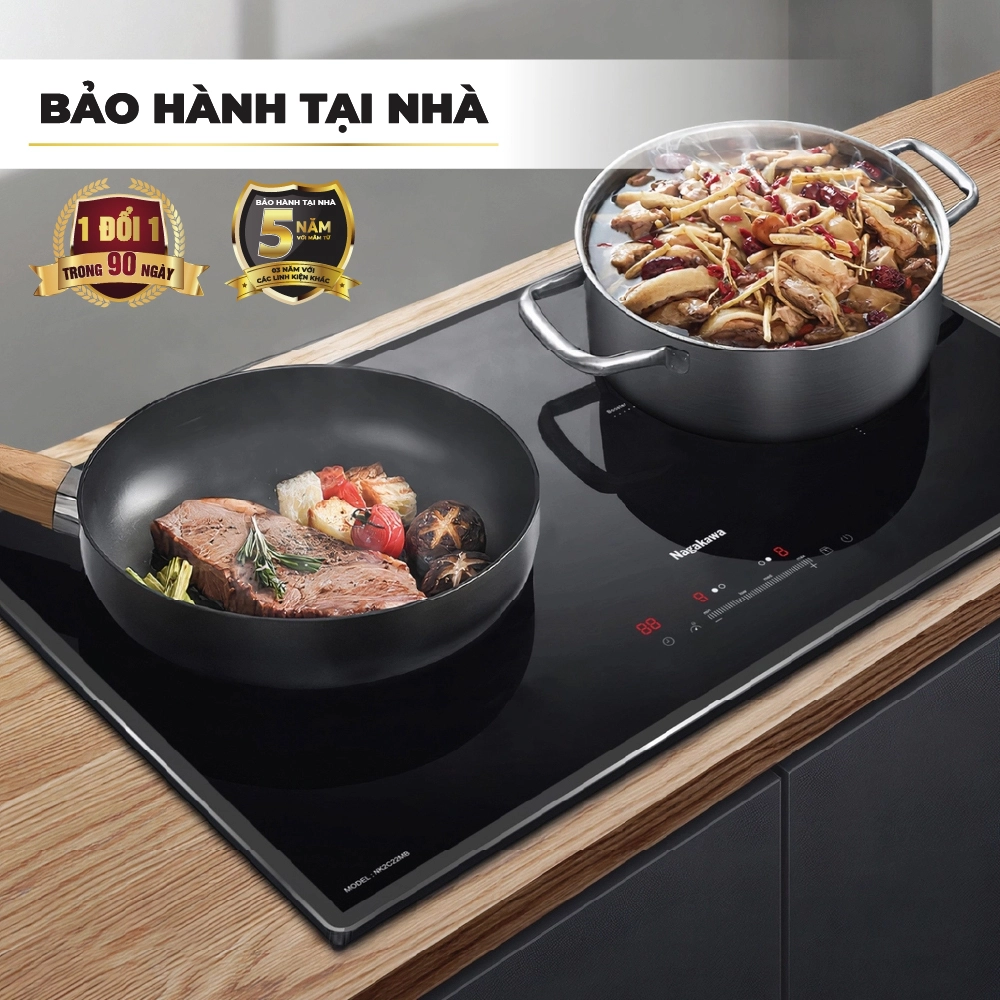 Bếp từ đôi Nagakawa UltraSlim NK2C22MB