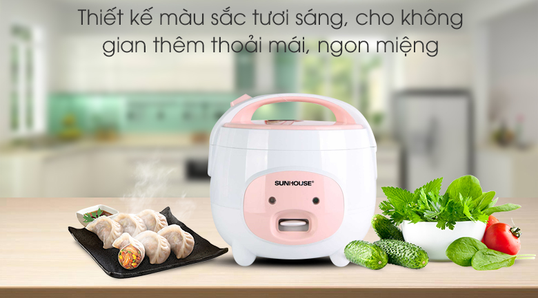 Nồi cơm nắp gài Sunhouse 1.8 lít SHD8607W