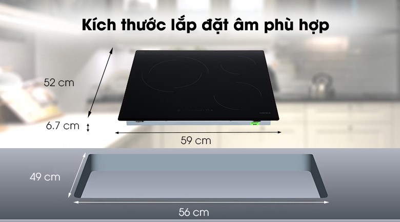 Bếp điện 3 vùng nấu Hafele HC-R603D
