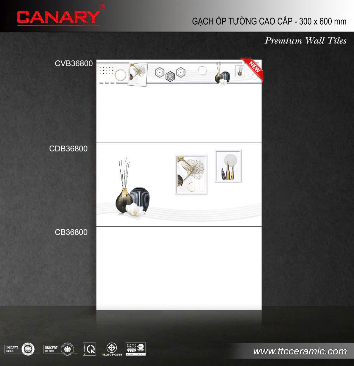 Gạch Ốp 30x60 TTC Canary CB36800