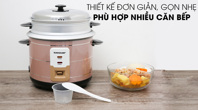 Nồi cơm nắp rời Sunhouse 1.8 lít SHD8125