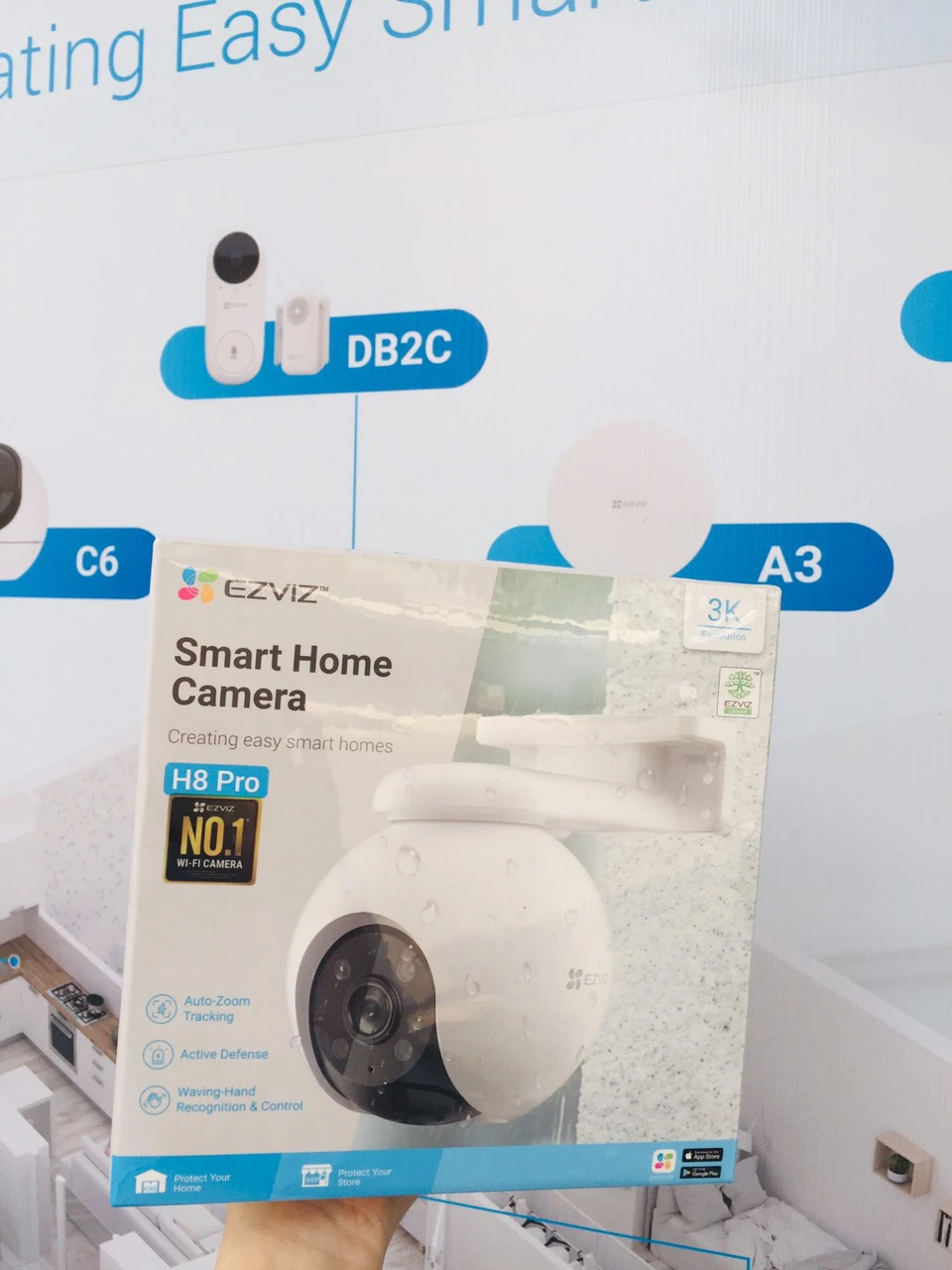 Camera WiFi quay quét ngoài trời EZVIZ H8 3K 5MP