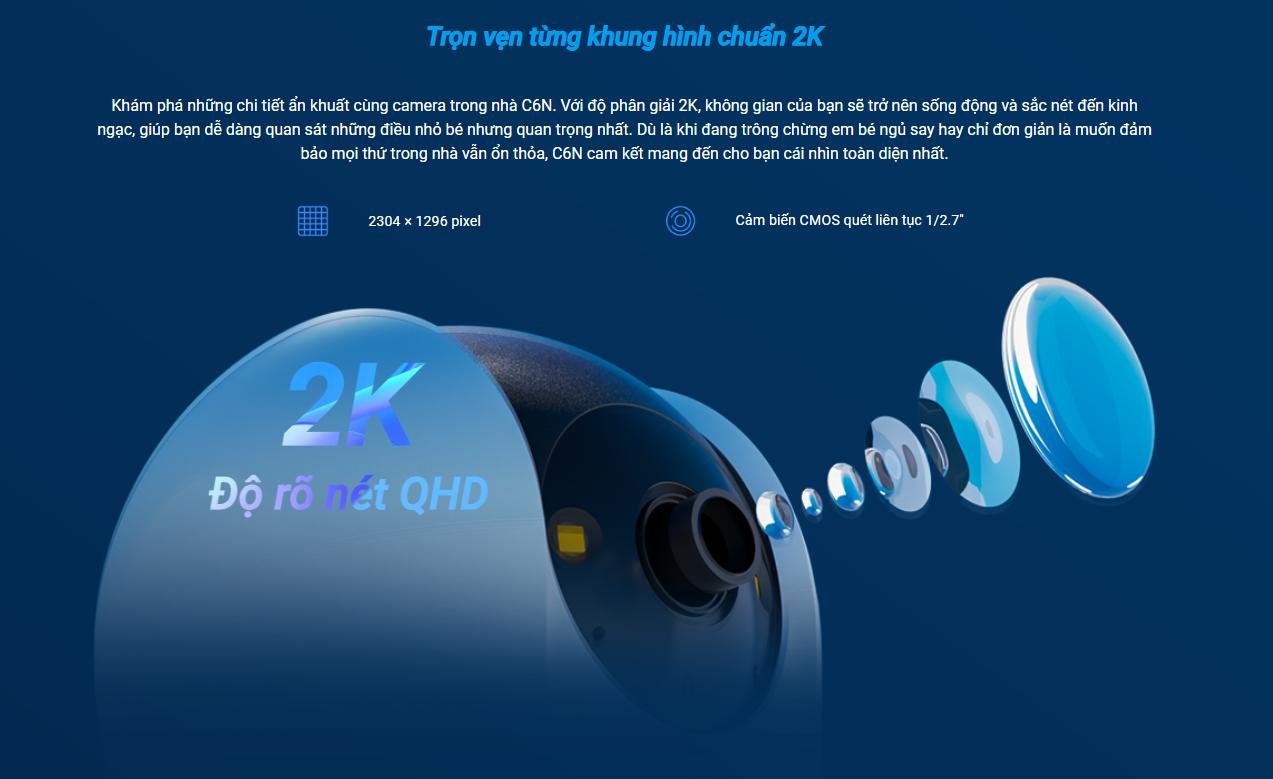 Camera Wifi quay quét EZVIZ C6N G1 2K 3MP (Trong nhà)