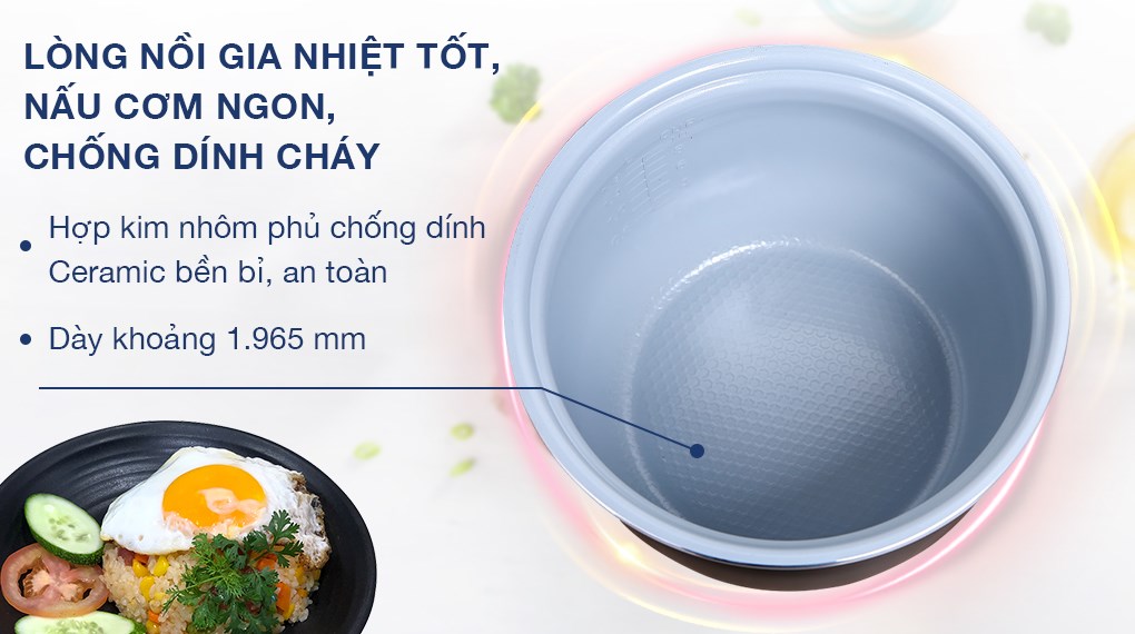 Nồi cơm nắp gài Sunhouse Mama 1.8 lít SHD8665B