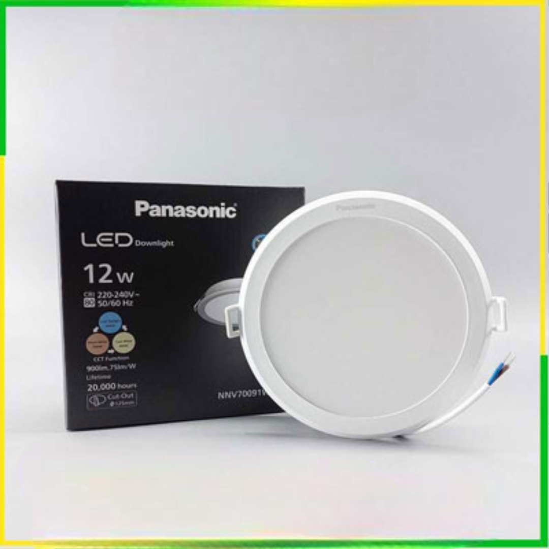 Đèn LED Âm Trần Panasonic DN 2G Tròn NNV70091WE1A 12W 3 Chế Độ