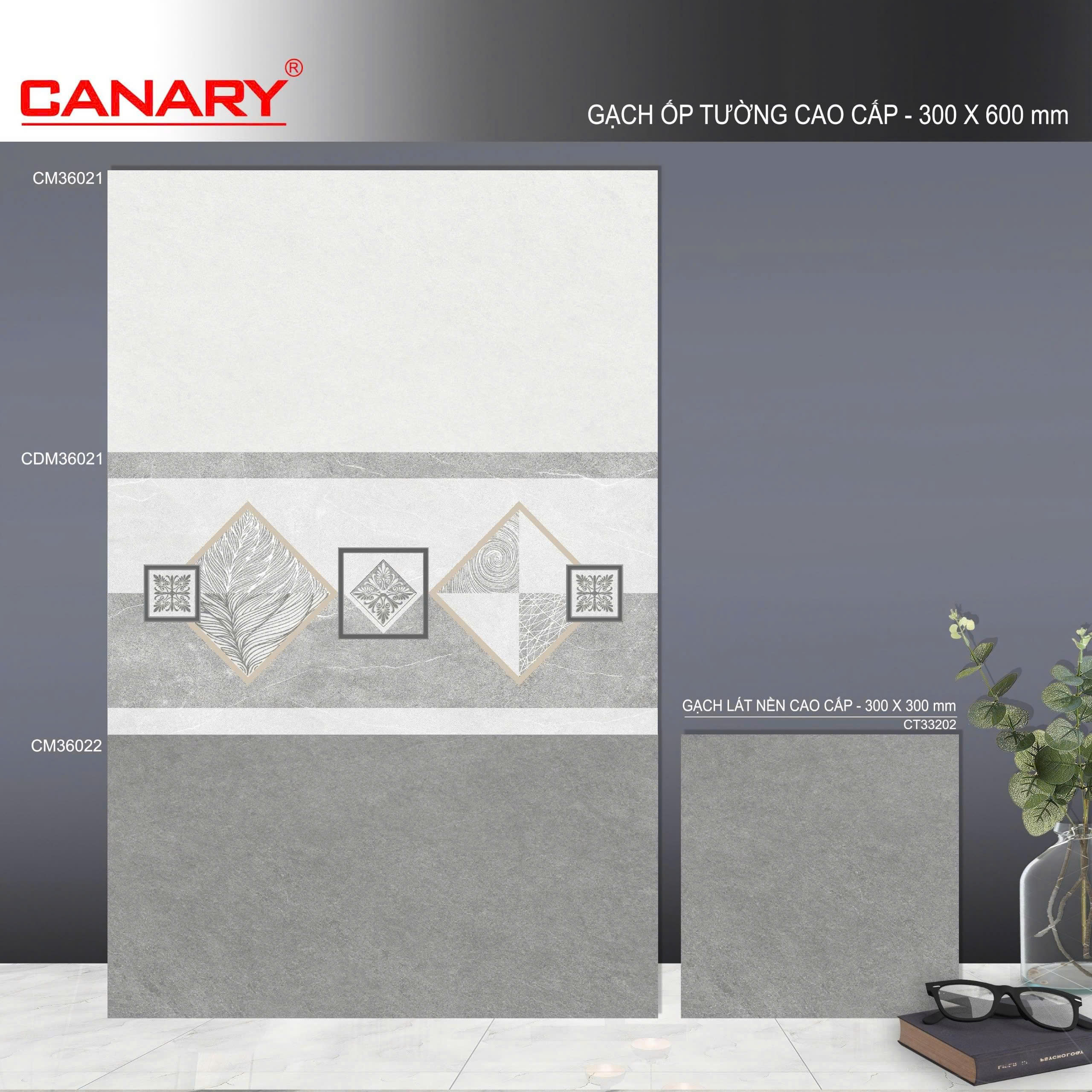 Gạch Ốp 30x60 TTC Canary CM36021-CM36022