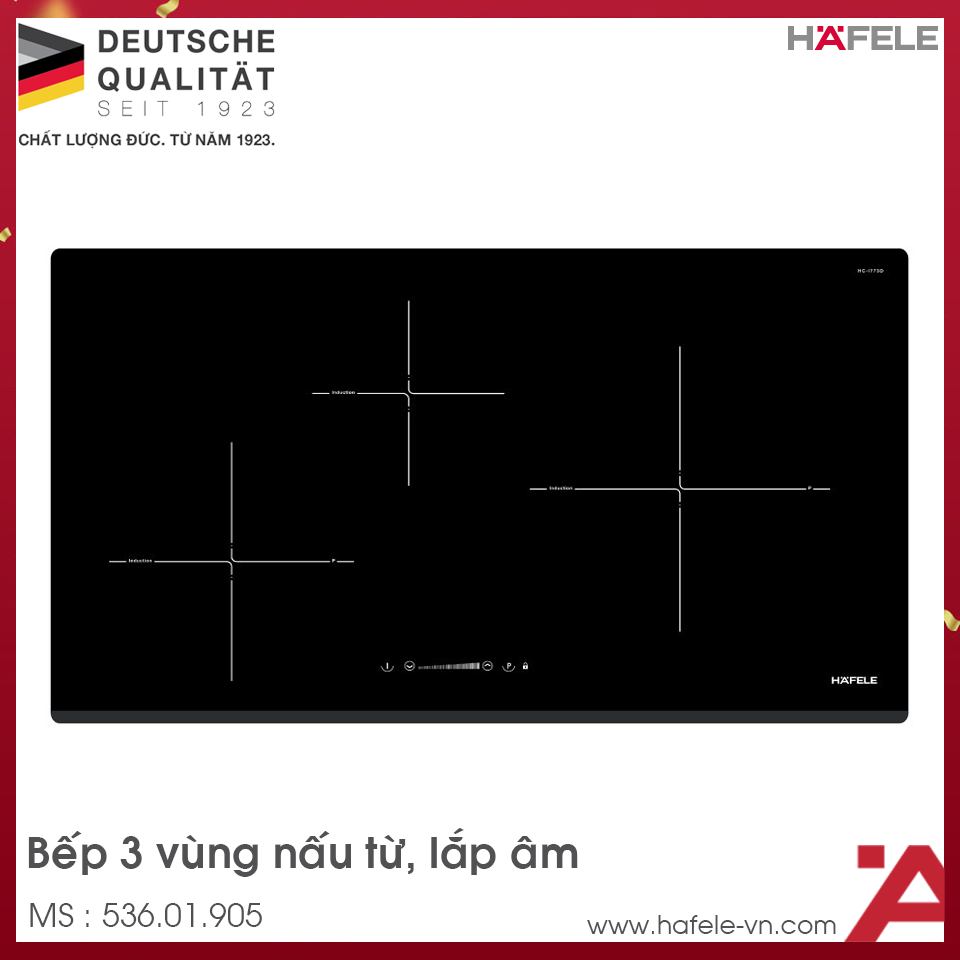 Bếp từ 3 vùng nấu Hafele HC-IF77D
