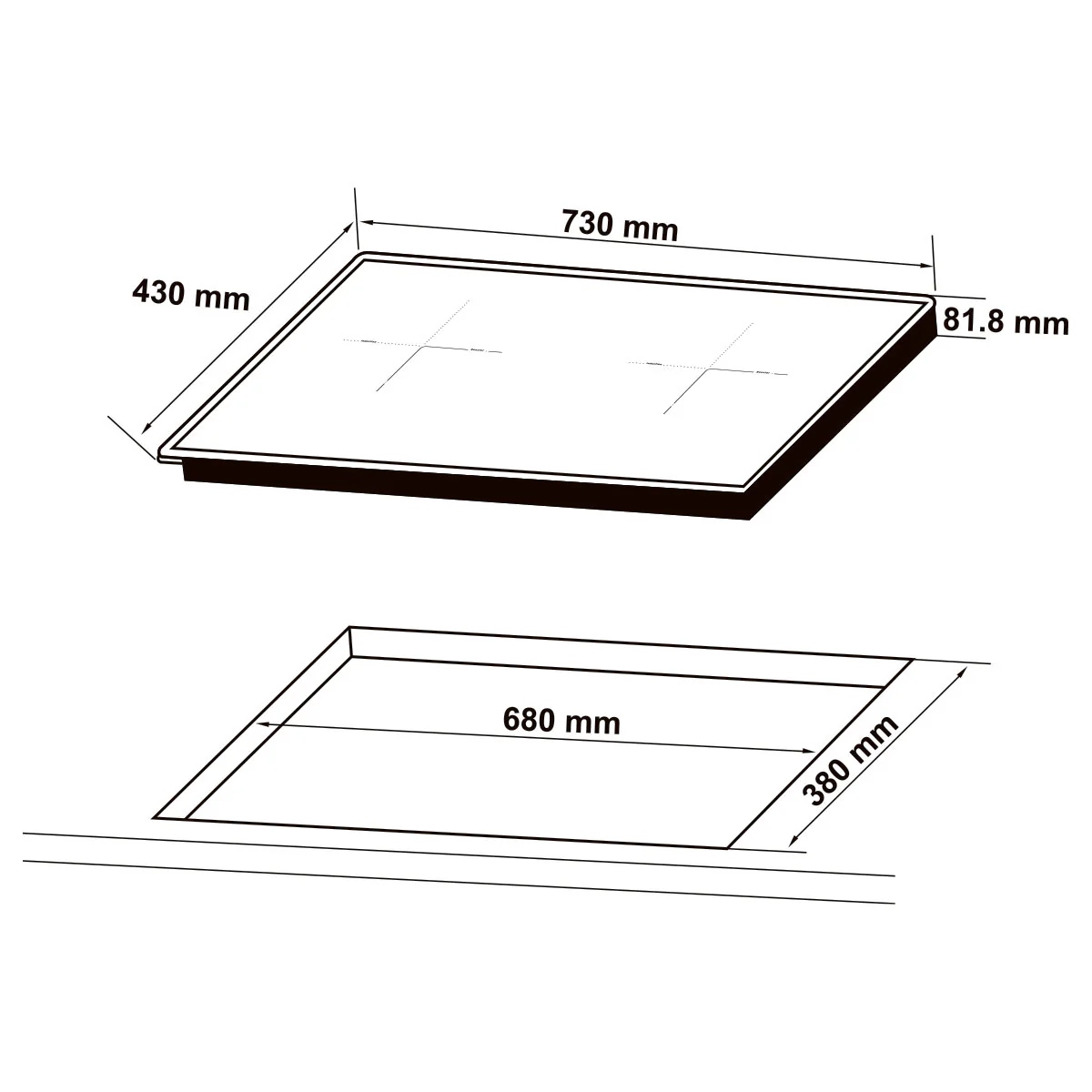 Bếp từ lắp âm 2 vùng nấu Hafele HC-I73242B