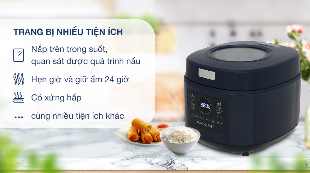 Nồi cơm điện tử Sunhouse 1 lít SHD8802