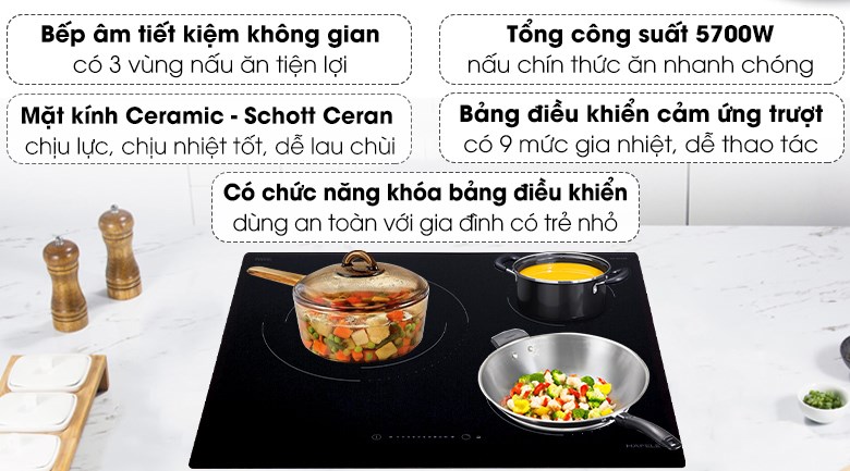 Bếp điện 3 vùng nấu Hafele HC-R603D