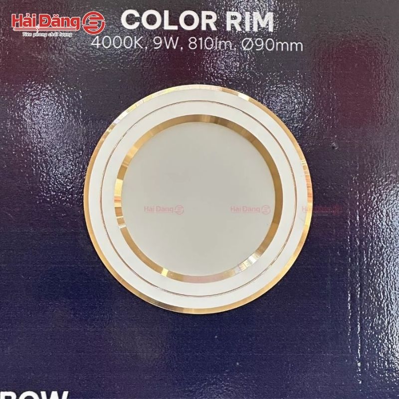 Downlight Color Rim Panasonic 9W đơn sắc 3 màu viền vàng