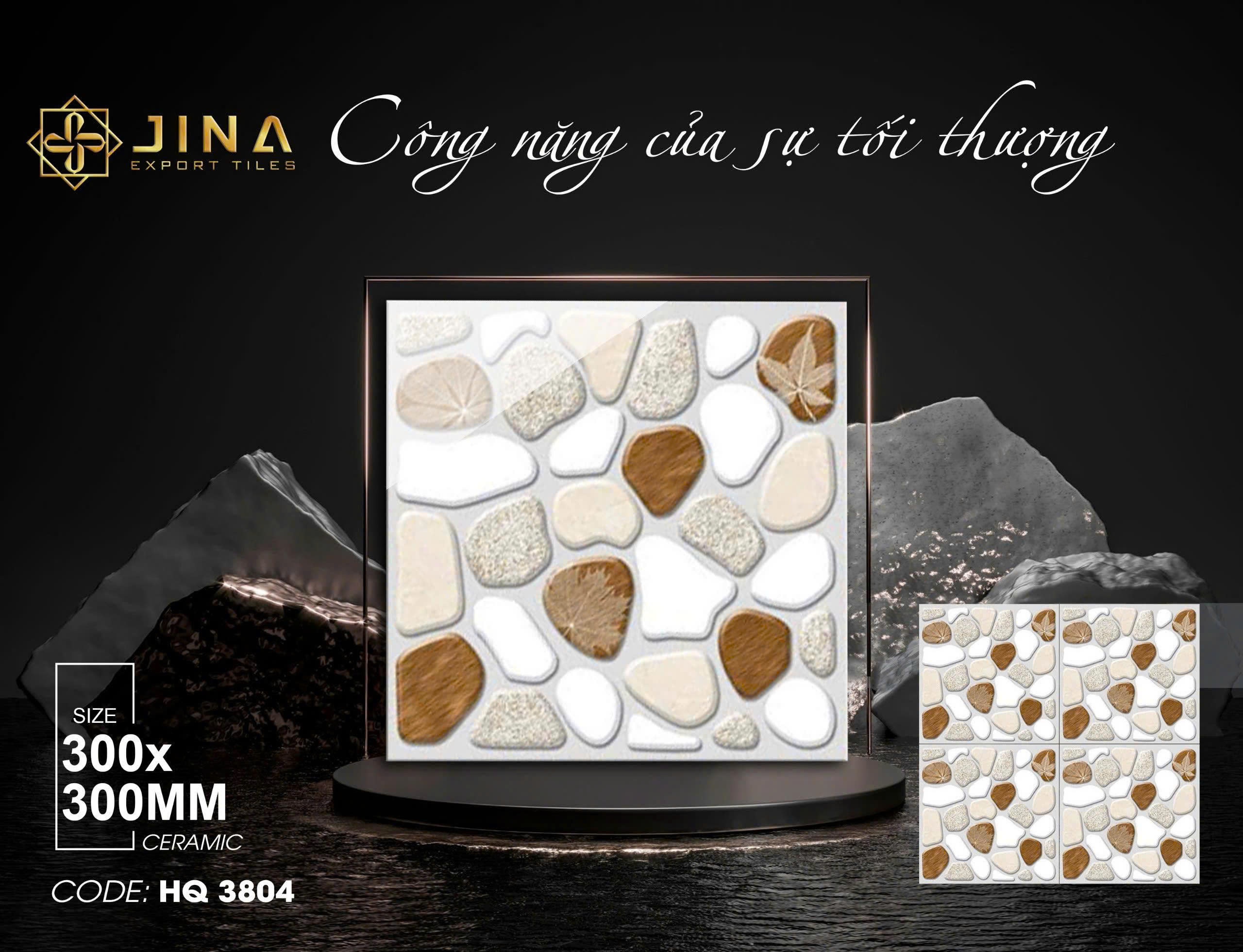 Gạch 30x30 Thanh Hà HQ3804 bóng